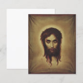 Papier Saint Visage de Jésus-Christ (Devant / Derrière)