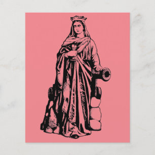 Papier Sainte-Barbe la Grande Martyre Art Graphique Sacré