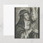 Papier Sainte Catherine de Sienne (Devant / Derrière)