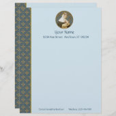 Papier Sainte Catherine de Sienne (BK 19) (Style 1, feuil (Devant / Derrière)