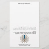 Papier Sainte Vierge Marie Prière de communion spirituell (Dos)