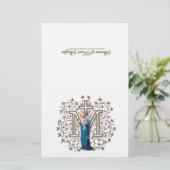 Papier Sainte Vierge Marie Prière de communion spirituell (Debout devant)