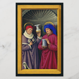 Papier Saints Cosmas et Damian par Jean Bourdichon