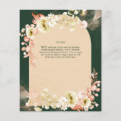 Papier Saison d'émeraude Coral Green Floral Mariage (Dos)