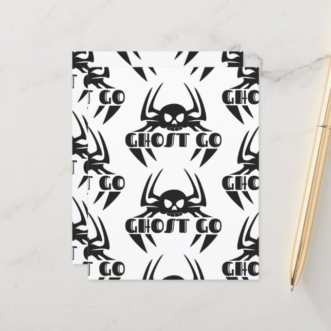 Papier Saison Éffrayante de Ghost Go (Devant/Arrière en situation)
