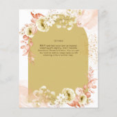 Papier Saisons Chute Plus Tôt Mélange Boho Floral Mariage (Dos)