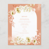 Papier Saisons Chute Plus Tôt Mélange Boho Floral Mariage (Dos)