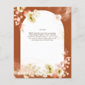 Papier Saisons Chute Plus Tôt Mélange Boho Floral Mariage (Dos)