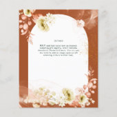 Papier Saisons Chute Plus Tôt Mélange Boho Floral Mariage (Dos)