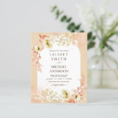 Papier Saisons Chute Plus Tôt Mélange Boho Floral Mariage (Debout devant)