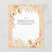 Papier Saisons Chute Plus Tôt Mélange Boho Floral Mariage (Dos)