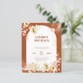 Papier Saisons Chute Plus Tôt Mélange Boho Floral Mariage (Debout devant)