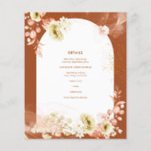 Papier Saisons Chute Plus Tôt Mélange Boho Floral Mariage (Dos)