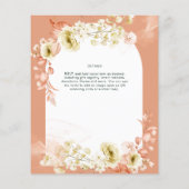 Papier Saisons Chute Plus Tôt Mélange Boho Floral Mariage (Dos)