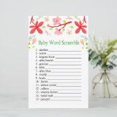 Papier Sakura Baby jeu de brouillage de mots (Debout devant)