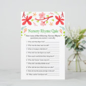 Papier Sakura Nursery Rhyme Quiz jeu de baby shower (Debout devant)