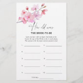 Papier Sakura - Quel âge avait la future mariée jeu (Devant)