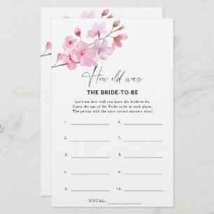 Papier Sakura - Quel âge avait la mariée à jouer