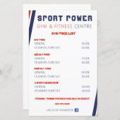 Papier Salle de sport et centre de remise en forme Power  (Devant / Derrière)