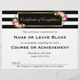 Papier Salon de beauté Certificat d'achèvement