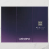 Papier Salon de beauté moderne Profond violet Spa Tri-Fol (Devant)