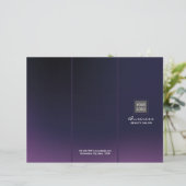 Papier Salon de beauté moderne Profond violet Spa Tri-Fol (Debout devant)