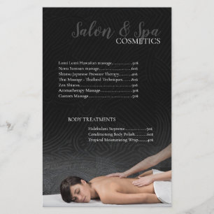 Papier Salon de massage Beauté Cosmétique & Spa Tarifs