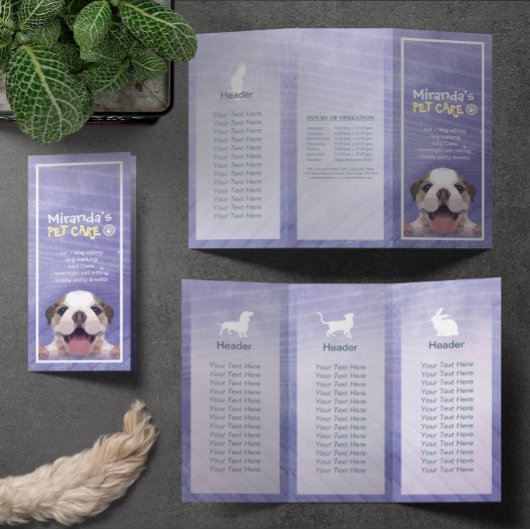 Papier Salon de toilettage pour animaux domestiques Broch