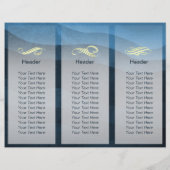 Papier Salon des cheveux Coiffeuse Ciseaux bleu or Tri-Fo (Dos)