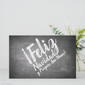 Papier Saludos De Navidad en La Pizarra (Debout devant)