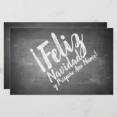 Papier Saludos De Navidad en La Pizarra (Devant / Derrière)