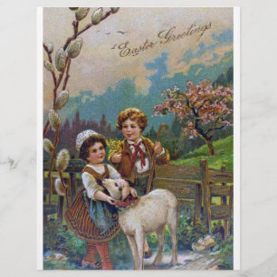 Papier Salutations de Pâques 1908