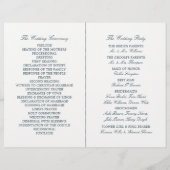 Papier Sand Dollar et Starfish Beach Wedding Program (Dos)