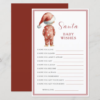 Papier Santa Baby Christmas Wishes for Baby