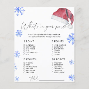 Papier Santa hat - ce qui est dans votre sac