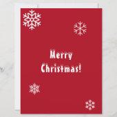 Papier Santa Letter Red Ornament Snowflakes (Dos)