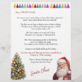 Papier Santa's Letter to Children Christmas Lights Tree (Devant)