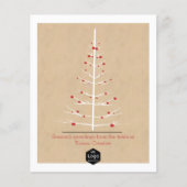 Papier Sapin de Noël BUDGET Blanc Avec Boules Rouges (Devant)