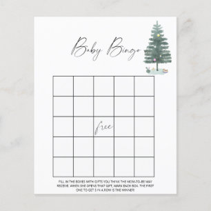Papier sapin de Noël - jeu de bingo bébé