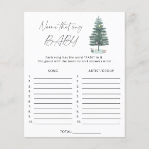 Papier sapin de Noël - jeu de devinette de chanson pour b