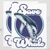 Papier Sauver la baleine (Devant / Derrière)