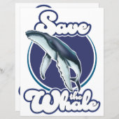 Papier Sauvez la baleine (Devant / Derrière)