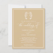 Papier Scallop Shell Seahorses Plage Mariage Invitation (Dos)
