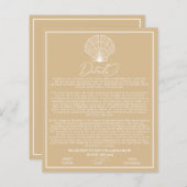 Papier Scallop Shell Seahorses Plage Mariage Invitation (Devant / Derrière)