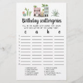 Papier Scattergories Anniversaire jeu modifiable (Devant)