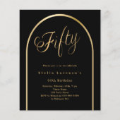 Papier Scénario d'arc en or noir 50e anniversaire invitat (Devant)