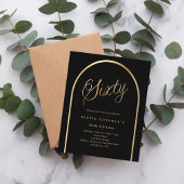 Papier Scénario d'arc en or noir 60e anniversaire invitat