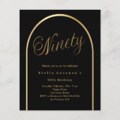 Papier Scénario d'arc en or noir 90e anniversaire invitat (Devant)