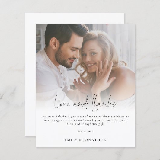 Papier Scénario de budget Photo Engagement Amour et Remer (Devant / Derrière)