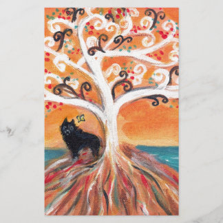 Papier Schipperke aime l'arbre spirituel beauté de l'oran